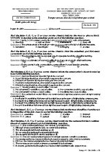Đề thi thử THPT Quốc gia cho học sinh Lớp 12 THPT, BT THPT môn Tiếng Anh - Mã đề 136 - Năm học 2016-2017 - Sở GD & ĐT Ninh Bình (Có đáp án)
